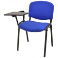 Cadeira Formação NIZA NEW, Com Palmatória, Preta, Tecido A20 Azul
