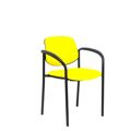 Cadeira de Receção Villalgordo Piqueras Y Crespo Nspamcb Imitação de Couro Amarelo