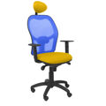 Cadeira de Escritório com Apoio para a Cabeça Jorquera Piqueras Y Crespo ALI100C Amarelo