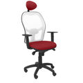 Cadeira de Escritório com Apoio para a Cabeça Jorquera Piqueras Y Crespo ALI933C Grená