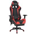  Cadeira Gaming Escritório Reclin.  com Apoio Pés Vermelho