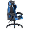 Cadeira Gaming Estilo Corrida Couro Artificial Azul