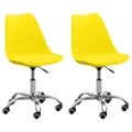 Cadeiras de Escritório 2 pcs Couro Artificial Amarelo
