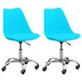 Cadeiras de Escritório 2 pcs Couro Artificial Azul