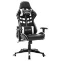 Cadeira de Gaming Couro Artificial Preto e Branco