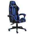 Cadeira Gaming Couro Artificial Preto e Azul