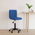 Cadeira de Escritório Giratória Veludo Azul