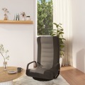 Cadeira de Piso Giratória Tecido Preto/cinzento-claro