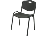 Cadeira Q-connect Robledo Confidente Estrutura em Metal Preta com Encosto Pvc Ergonomica Preta 81x48x42 cm