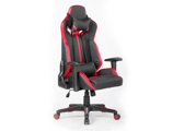 Cadeira Q-connect Gaming Chair Giratoria Imitação de Pele Regulável em Altura Cor Preta Vermelha 1260+950x570x670 mm