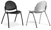 Cadeiras de Escritório Visitante Fixa 501 Chapa Perfurada Cromada