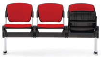 Cadeiras Auditório Viga 5 Lugares Rebatível Revestida Fixa Flou