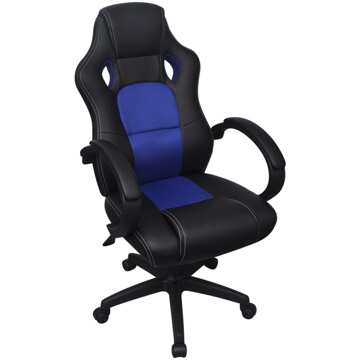 Cadeira Gaming Executiva em Pele Artificial Azul