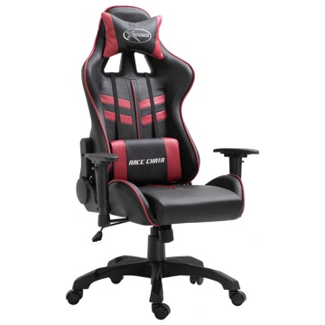 Cadeiras de Gaming Pele Sintética Vermelho Tinto