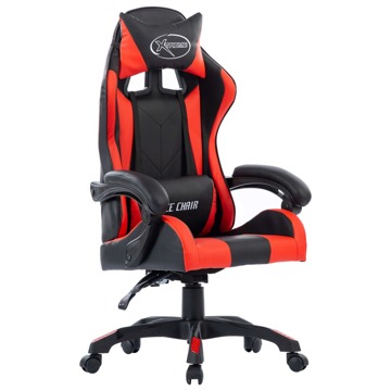 Cadeira Gaming Estilo Corrida Couro Artificial Vermelho