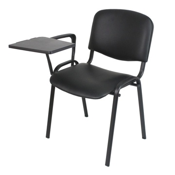 Cadeiras de Formação Preto Pele Sintética com Palmatória RIVA (cadeiras de Escritório)
