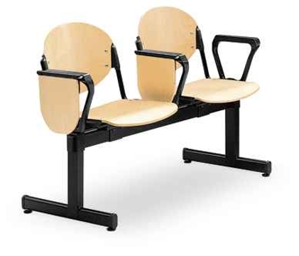 Cadeiras de Formação com Palmatória 3 Lugares Fixa Viga Versa Rebatível Faia