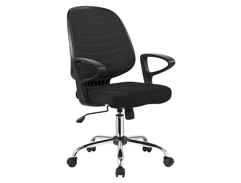 Cadeira de Escritorio Q-connect Base Metal Regulável em Altura 920+80mm Altura 600mm Largura 580mm Profundidade Tecido P