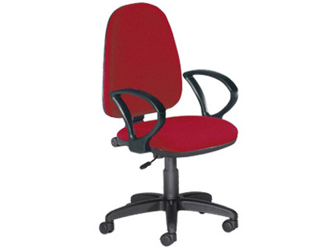 Cadeira de Escritorio Rocada com Bracos Cor Bordeaux Diametro Base 610 mm Encosto de 490 mm X 420 mm