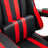 Cadeira De Gaming Com Apoio De Pés Pele Sintética Vermelho