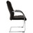 Cadeira de escritório cantilever em couro artificial preto