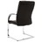 Cadeira de escritório cantilever em couro artificial preto