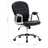 Cadeira de escritório giratória em couro artificial preto