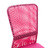 Cadeira de Escritório 44x52x100 cm Tecido de Malha Rosa