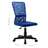 Cadeira de escritório 44x52x100 cm tecido de malha azul