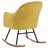 Cadeira de baloiço veludo amarelo mostarda