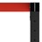 Estrutura banco de trabalho 150x57x79 cm metal preto e vermelho