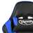 Cadeira de Gaming Giratória com Apoio de Pés Pvc Azul