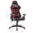 Cadeira de Gaming Couro Artificial Preto e Vermelho