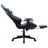 Cadeira de Gaming C/ Apoio de Pés Couro Artificial Preto e Azul