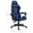 Cadeira Gaming Couro Artificial Preto e Azul