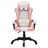 Cadeira Gaming C/ Luzes LED Rgb Couro Artif. Rosa/preto