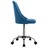 Cadeiras de Escritório com Rodas 2 pcs Tecido Azul