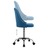 Cadeiras de Escritório com Rodas 2 pcs Tecido Azul