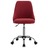 Cadeiras de Escritório com Rodas 2 pcs Tecido Vermelho-tinto