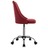 Cadeiras de Escritório com Rodas 2 pcs Tecido Vermelho-tinto