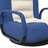 Cadeira de Piso Giratória Tecido Azul/cor Creme
