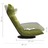 Cadeira de Piso Giratória Veludo Verde-claro