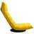 Cadeira de Piso Giratória Veludo Amarelo