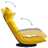 Cadeira de Piso Giratória Veludo Amarelo